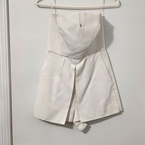 Topshop Bandeau Skort Playsuit White